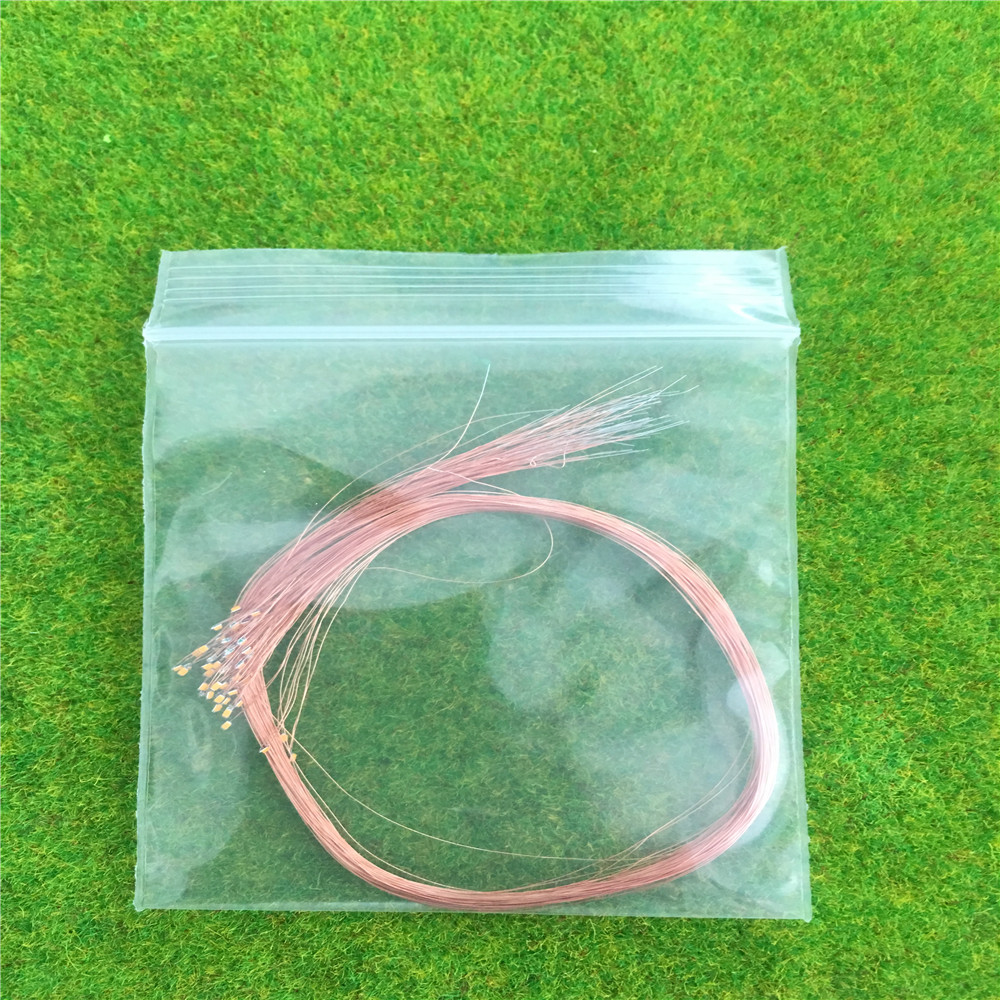 50pcs 0402 SMD Led Model Lights HO N OO Scale Pre-soldered Micro Litz Wired LED Leads Wires 20cm For Diorama Lighting Scene: warm light
