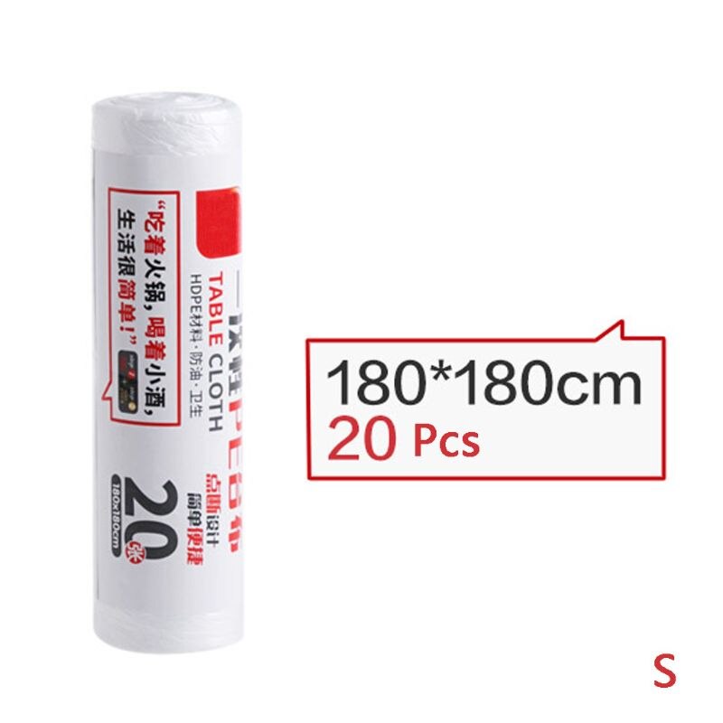 1Roll Disposable Table Cloth Party Table Cover Tablecloth 180x180cm/200x200cm