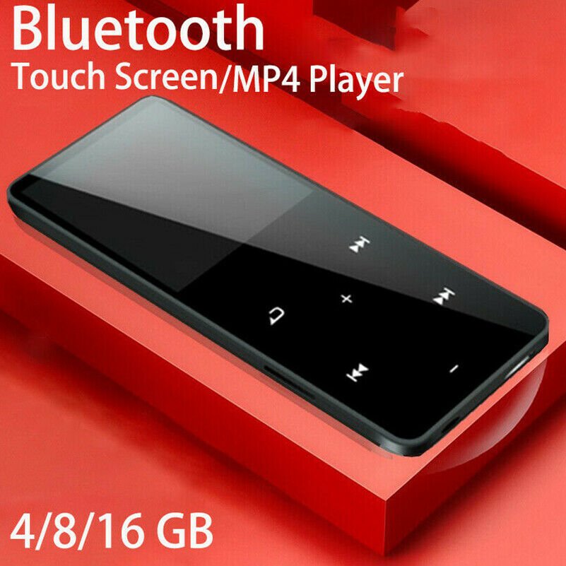 Bluetooth 4/8/16GB MP3 MP4 tecla táctil reproductor de música FM medios de alta fidelidad Radio Voz