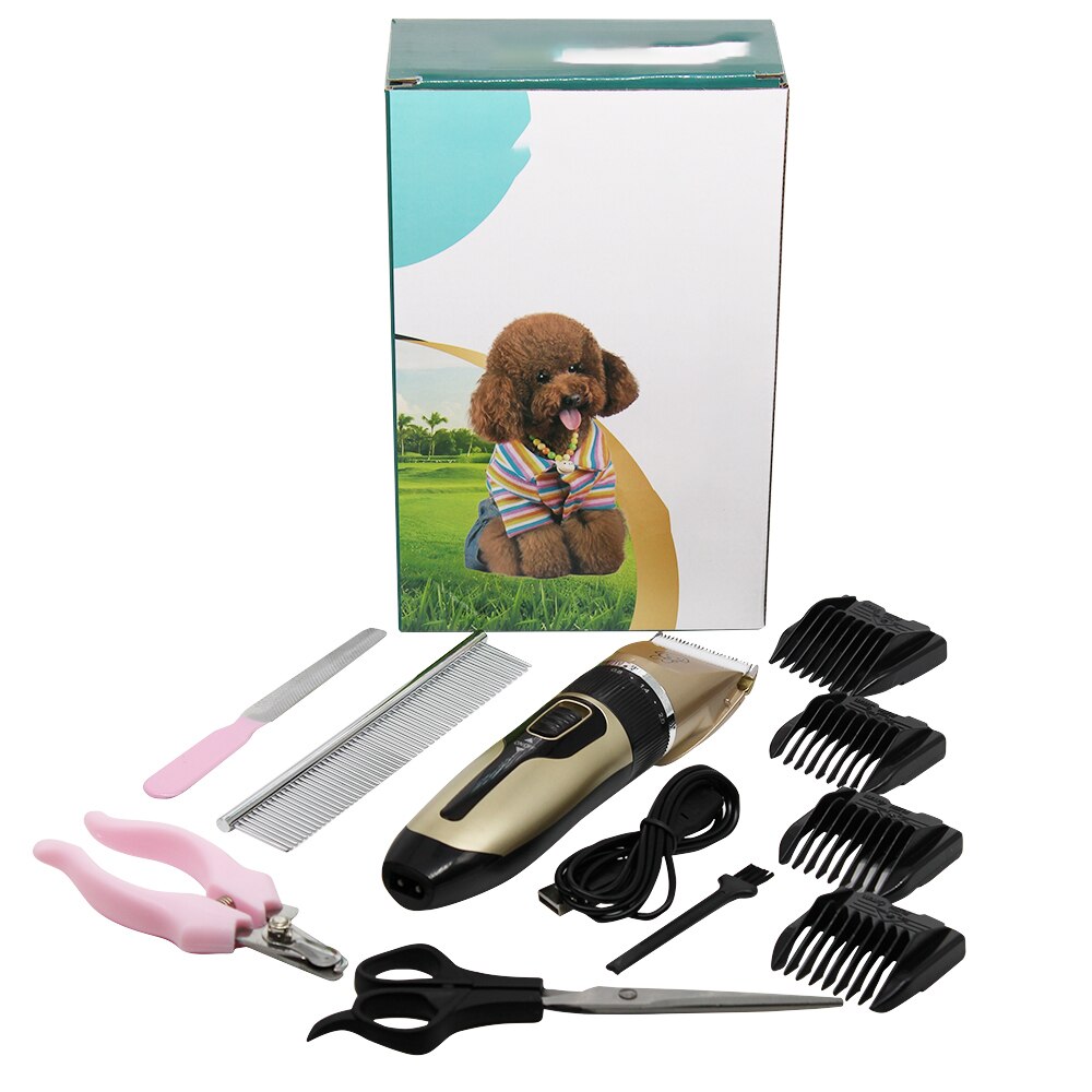 Hond Tondeuse Grooming Elektrische Schaar Honden Cutter Oplaadbare Draadloze Scheerapparaat Low Noise Tool