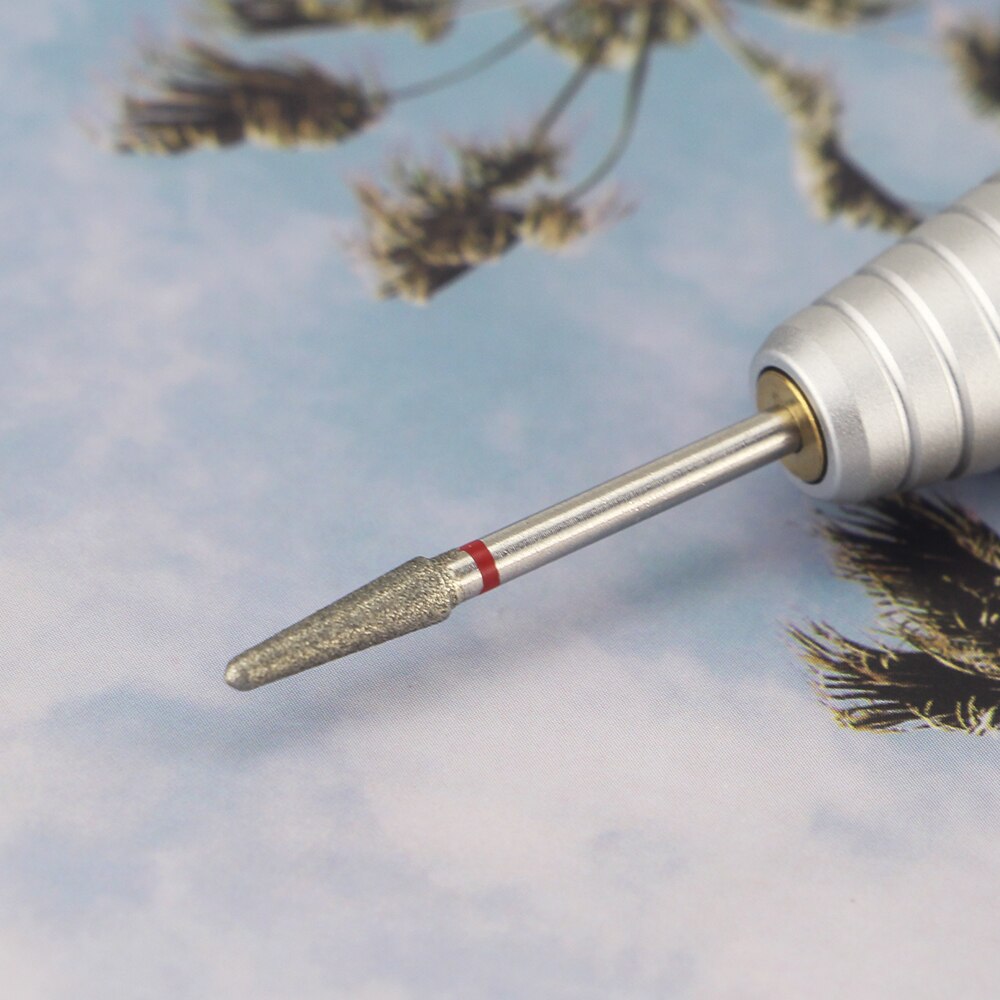 5 typer diamant spiker borkrone roterende burr kutikula rene elektriske biter til manikyr bor tilbehør spiker fres kutter  a01-a05