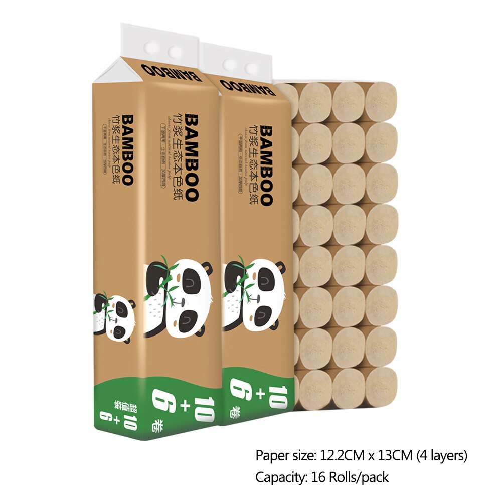 4 Layers Household Restaurant Bamboo Pulp Rolling Paper Thicken Tissue Paper for Kitchen Bathroom Accessories
