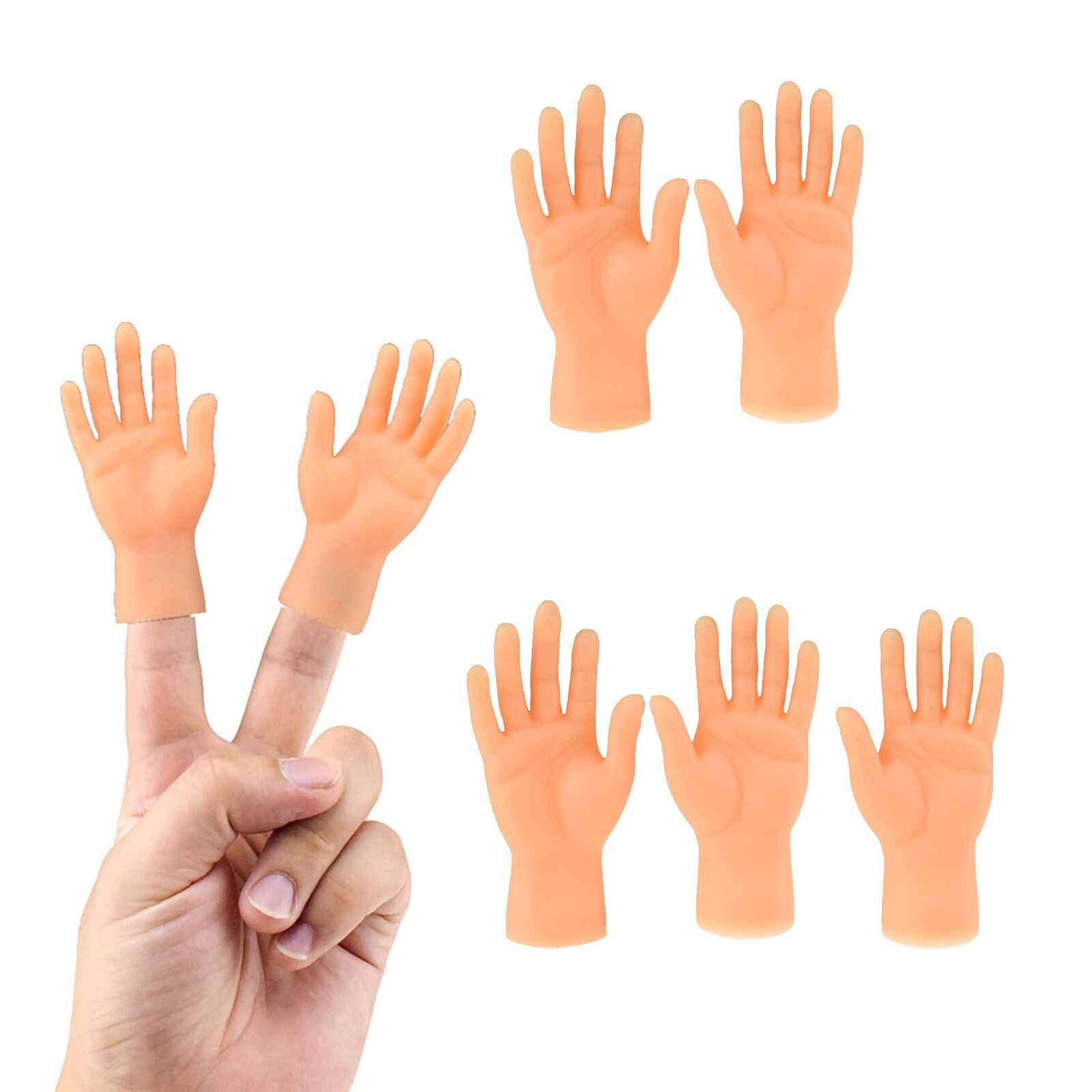 Juguetes de marionetas de dedo, divertidos Mini dedos izquierdo y derecho, para de juego