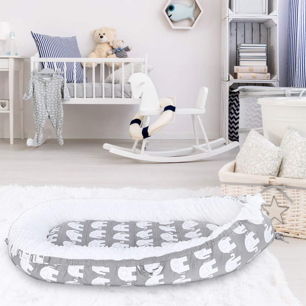 Explosions baby bed in Portable Crib Baby Bed Grey Elephant Fabric Baby Bionic Bed room decor