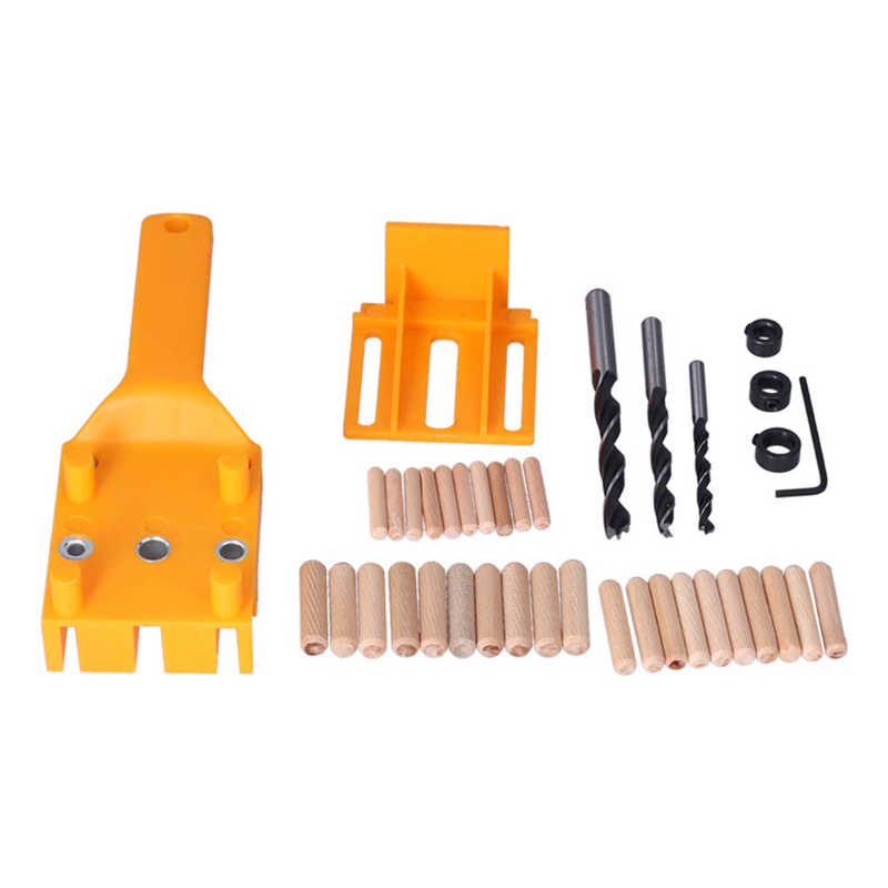 Handheld Dowel Jig Kit ABS Quick Doweling Jigs Self Centering for Woodworking