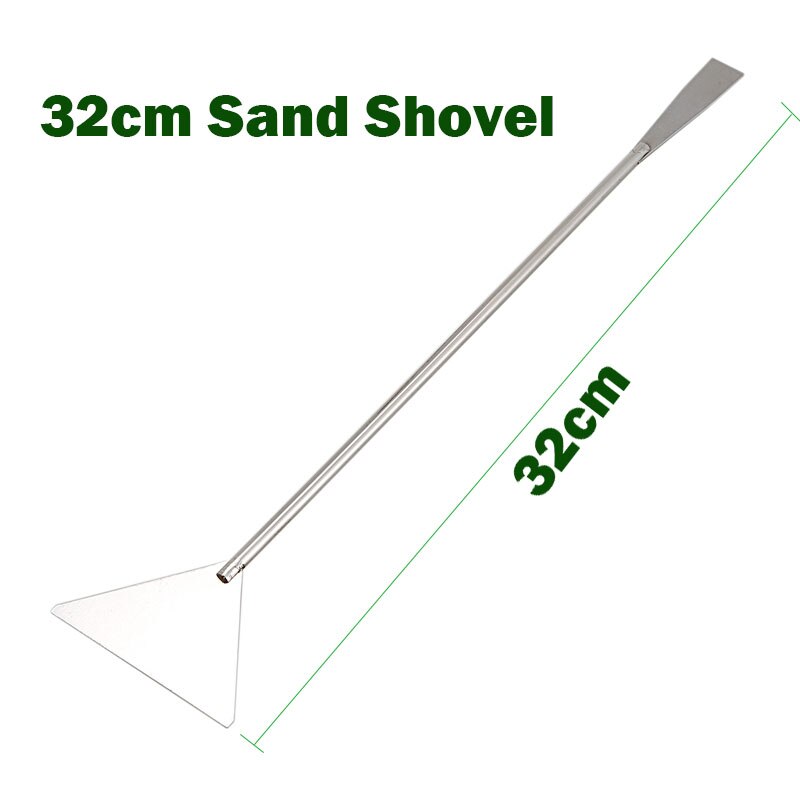 5 Stks/set 1Pc Voor Verse En Marine Aquarium Levende Planten Gras Schaar Pincet Schop Kit Aquarium Onderhoud Gereedschap: 32cmSand Shovel