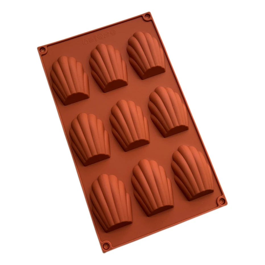 Stampi per Madeleine in silicone antiaderente Stampi per Madeleine a forma di conchiglia Stampo per torta da forno padella Accessori da cucina per teglia fai da te: Cioccolato