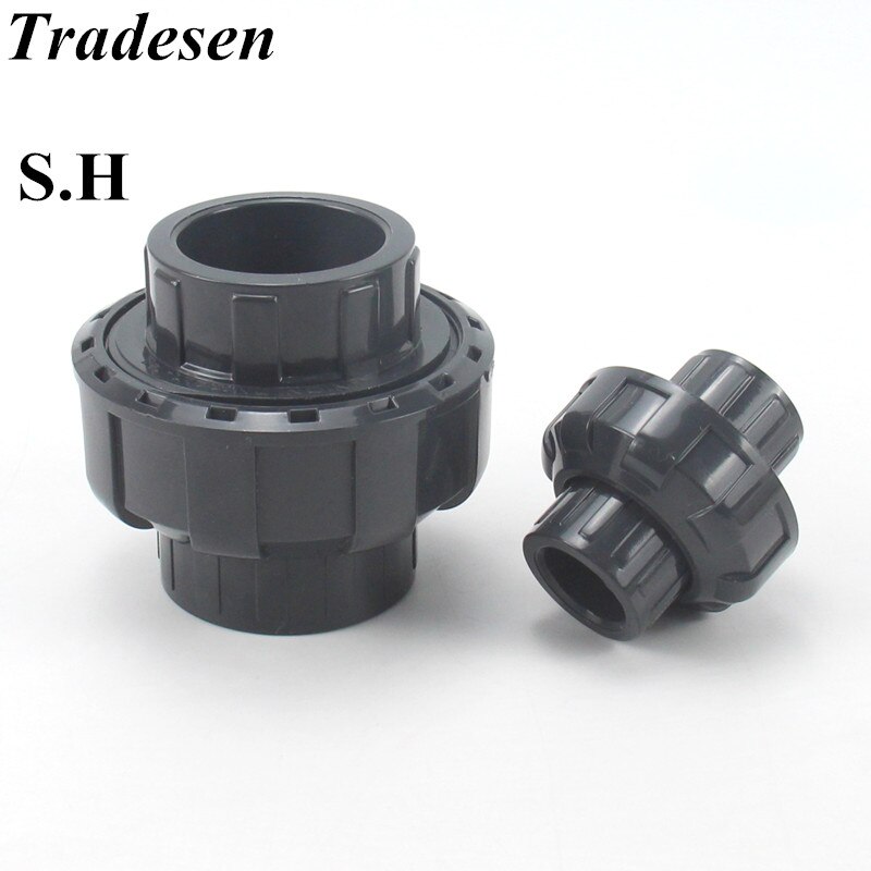 1pcs 20mm 25mm 32mm 40mm 50mm ID UPVC Union Pipe Fittings Coupler Water Connector For Garden Irrigation Hydroponic System