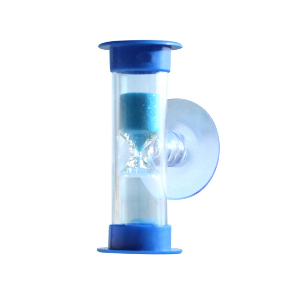 3 min mini timeglas til brusetimer / tandbørstetimer med sugekop timeglas termometer urure  #30: Blå