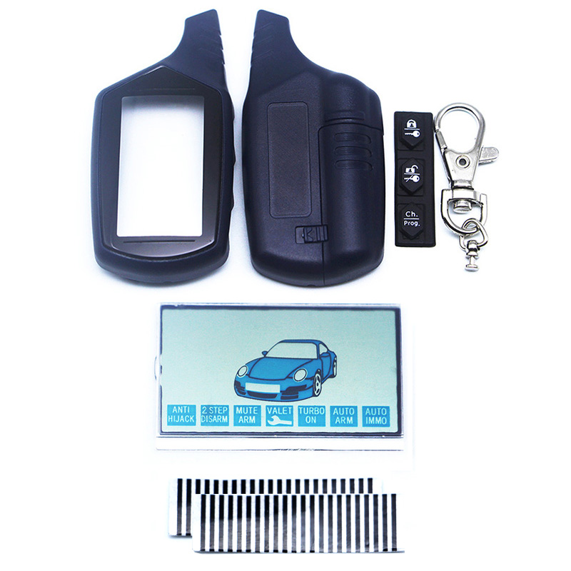 Boîtier de porte-clés à rayures zébrées avec écran Lcd B6 et câble Flexible pour télécommande Starline B6