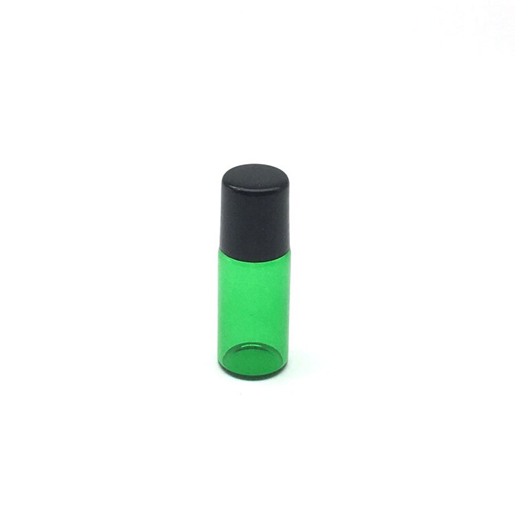 1pcs Empty Perfume Sample 1ml 2ml 3ml 5ml Green Roll Glass Bottle Essential Oil Bottle Roll-On Bottle: 3ml