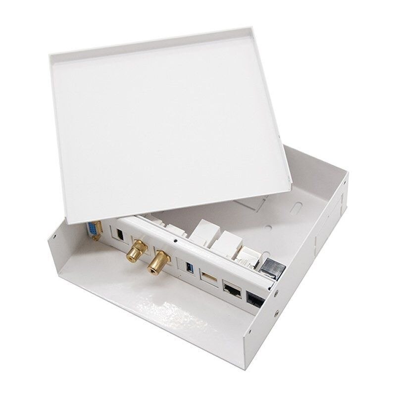 Caja De Conexiones Multimedia De Pared Nanocable 10.35.0003-Vga-Hdmi-Jack3.5-Rca-Usb3.0-Usb2.0-2xrj45-Blanco