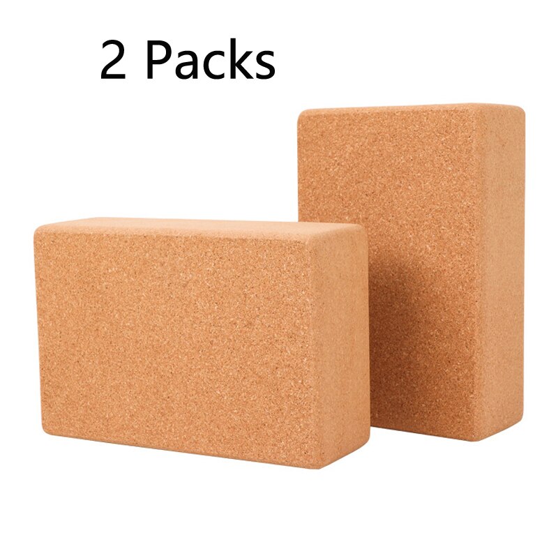 2 stk yoga blokksett sportsverktøy tilbehør bloque murstein bloques bloque yoga corcho kork tre yoga blokk gym tre alo pute: Svart