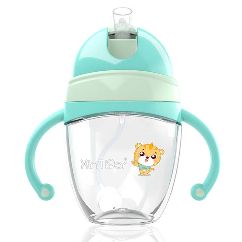 Baby Kids Straw Feeding Cup Tritan Milk Thermos Portable Water Bottle Travel Mug Training Cup Learn Drinking Sippy Cup 240ml