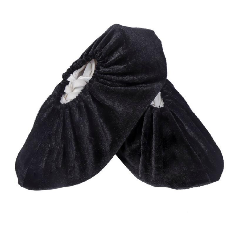 1Pair reusable Portable Reusable Shoe Covers Dustproof Non-slip Dhoe Cove Washable Elasticity Dustproof Flannel Overshoes: 04 for Adult