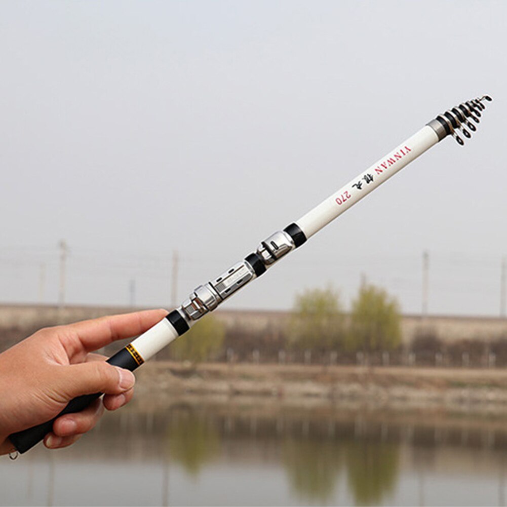 Portable Retractable Fishing Rod 1.5-2.7M Fishing Rod Carbon Fiber Telescopic Travel Sea Boat Pond Rock Fish Rod
