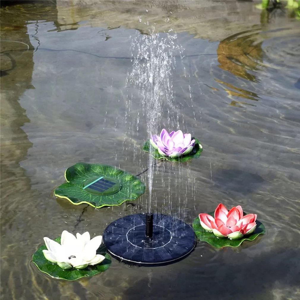 16CM outdoor pool round solar floating fountain Waterscape Circular floating water fountain Engineering plastics