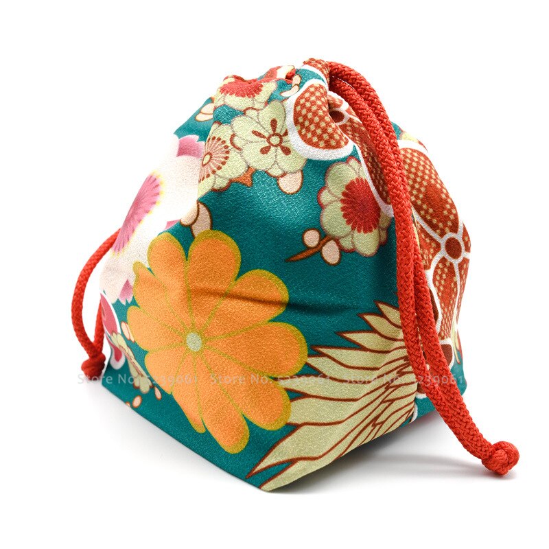 15 farben Japanischen Kimono Kawaii Geldbörse Blumen- Sakura Gedruckt Strahl Tote Tasche Tasche Frauen Yukata Paket Hochzeit Partei Taschen: 11
