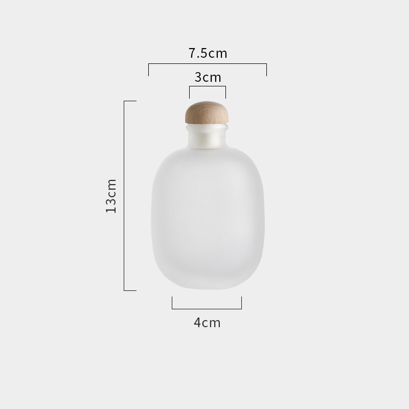 Wijn Fles Glas Lege Fles Mousserende Wijn Glazen Fles Afgesloten Pot Wijn Zelfgemaakte Groene Pruim Verdelen Wijn Flessen: Matte 250ML