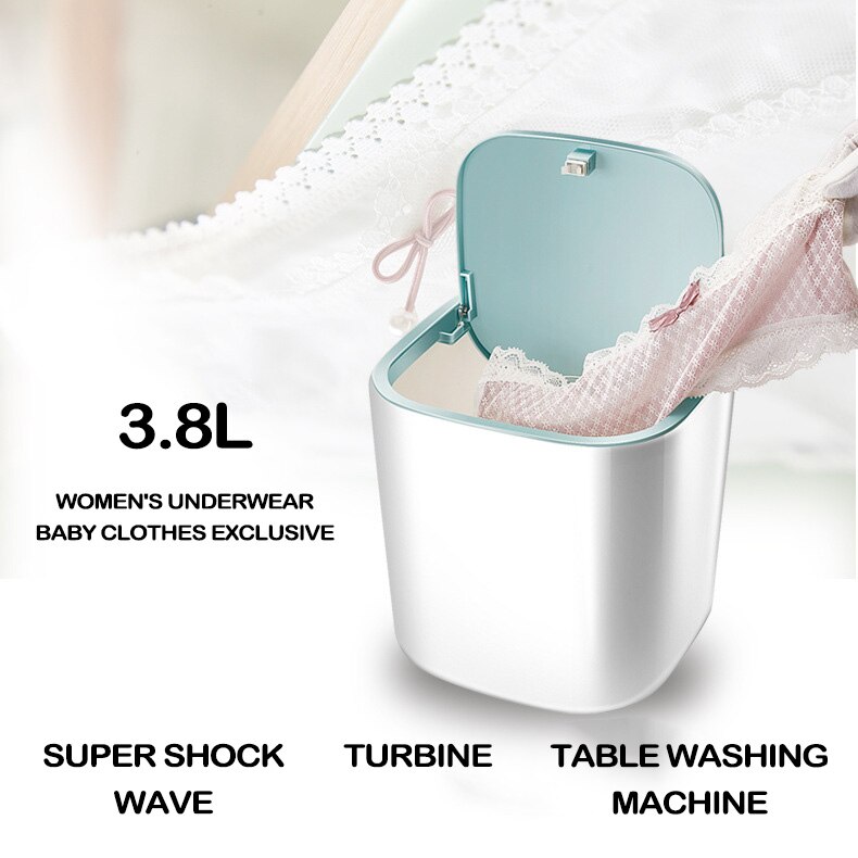 Mini super shock wave desktop turbo washer portable USB macaron underwear small cleaning machine
