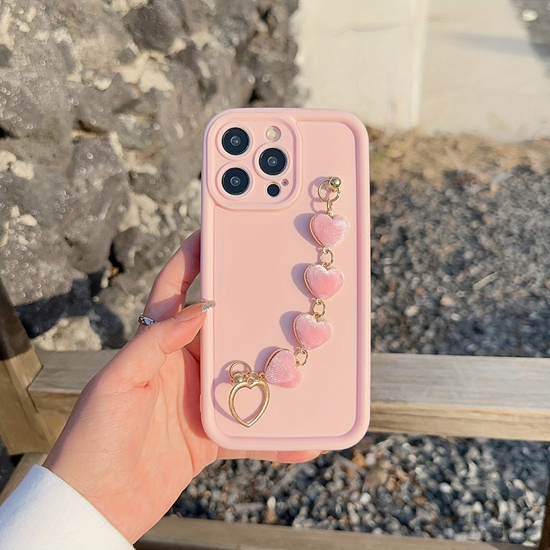 Magnetic Belt Love Chain Silicone Soft Phone Case For iPhone 16 15 14 13 12 11 Pro Max 16E XS XR X 7 8 Plus SE Shockproof Cover