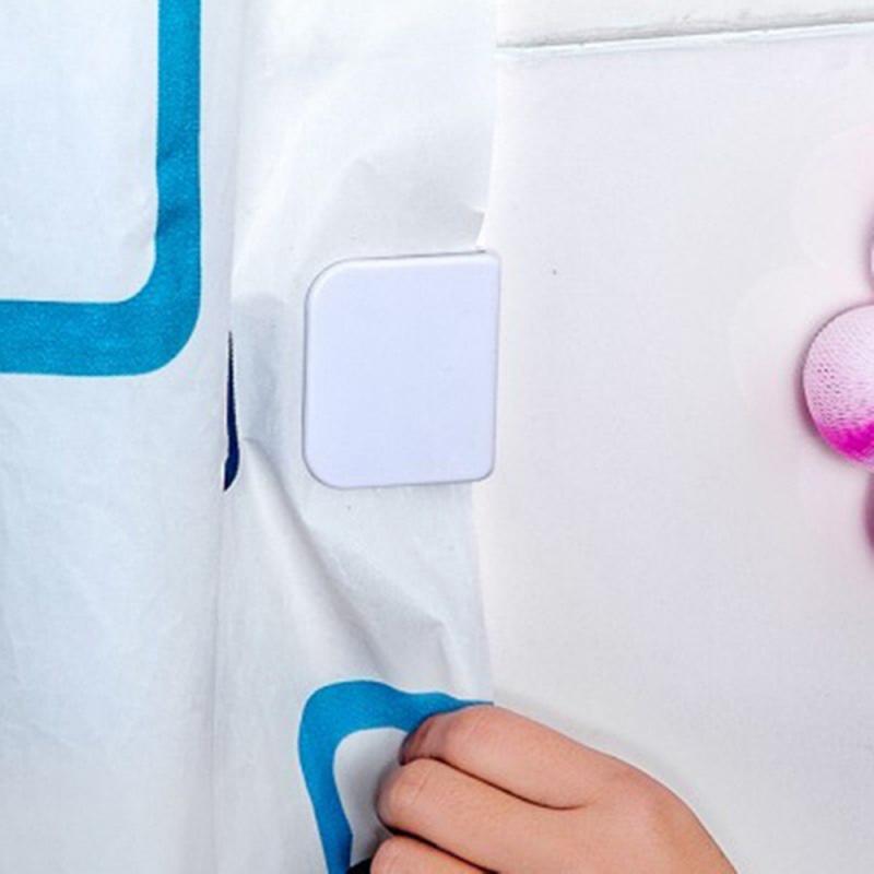 Home Decoratie 2 Stuks Douchegordijn Ringen Klemmen Gordijn Clips Bad Gordijn Rod Clips Gordijn Staaf Vaste Clip Opknoping Rack haak: Default Title