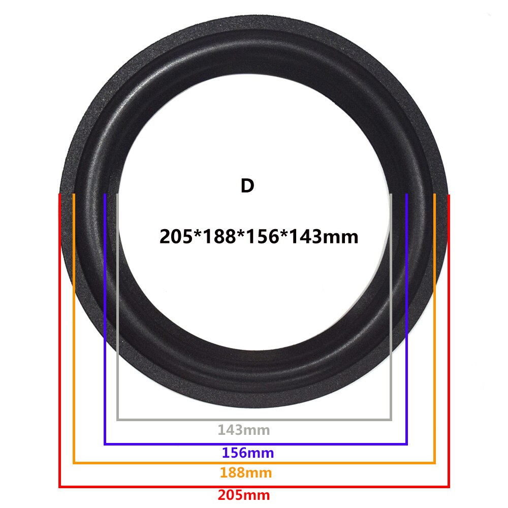 8 inch Speaker Foam Surround Edge Woofer Repairing Folding Edge Subwoofer Ring DIY Repair Accessories Speaker Suspension: 1 Piece / D