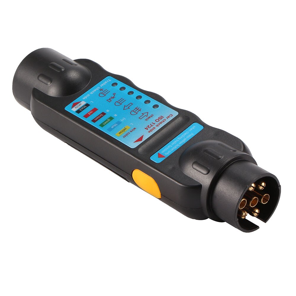 Auto Anhänger Tester 7 Stift Abschleppen Licht Kabel Schaltung Steckdose mit 2 Adapter 12V Elektrik diagnostizieren Werkzeuge