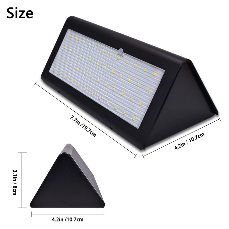48 led-zonne-bewegingssensorlampen, 800lm superheldere draadloze beveiligingslampen voor buiten op zonne-energie met 4 intelligente modi