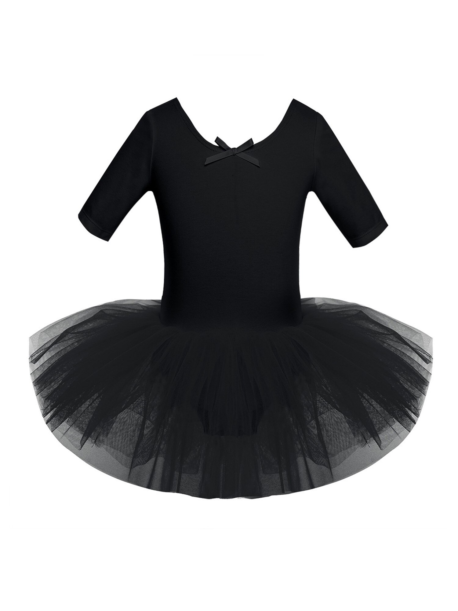 Tutu balletkjole kostume gymnastik trikoter til piger ballerina korte ærmer balletforestilling dansetøj piger balletkjole