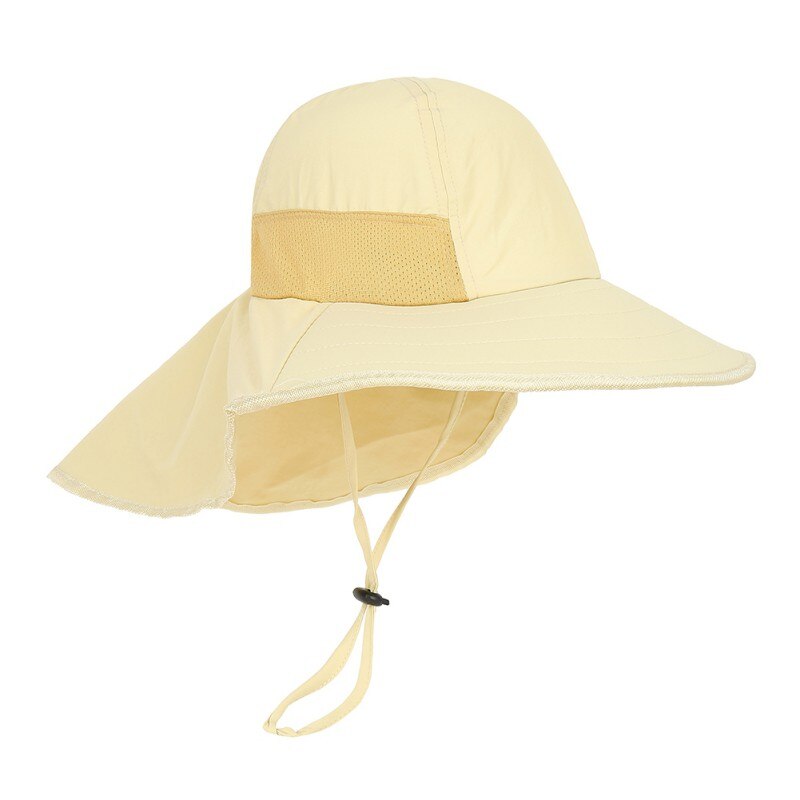 SPF 50 + cappello da sole per bambini cappelli da trekking all&#39;aperto regolabili cappellino da bambino estivo ragazzi viaggi spiaggia cappello da bambina cappelli sportivi per bambini: Beige