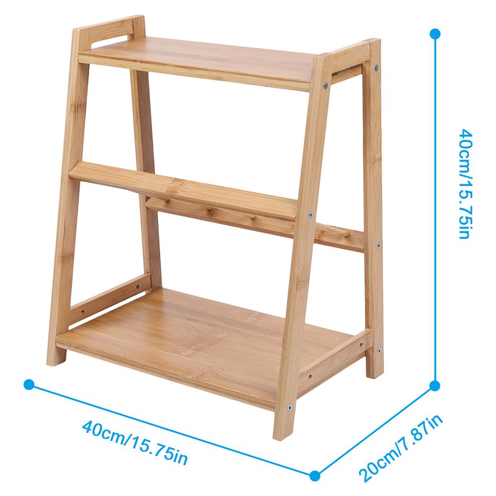 Spice Rack Organizer 3 Tier Kitchen Cabinet Bamboo Storage Shelf Family Home Large Portable Countertop Storage Kitchen Organiz