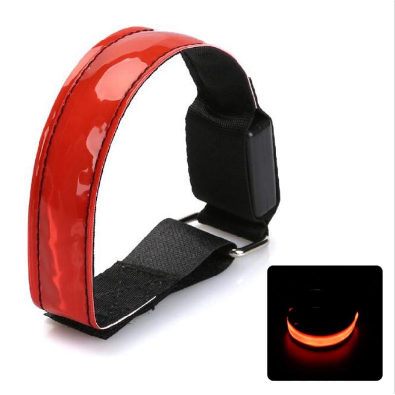 LED Safety Reflective Belt Warning Light Outdoor Night Jogging Walking Cycling Running Biking Arm Band Wristband Flashing Belt: 01