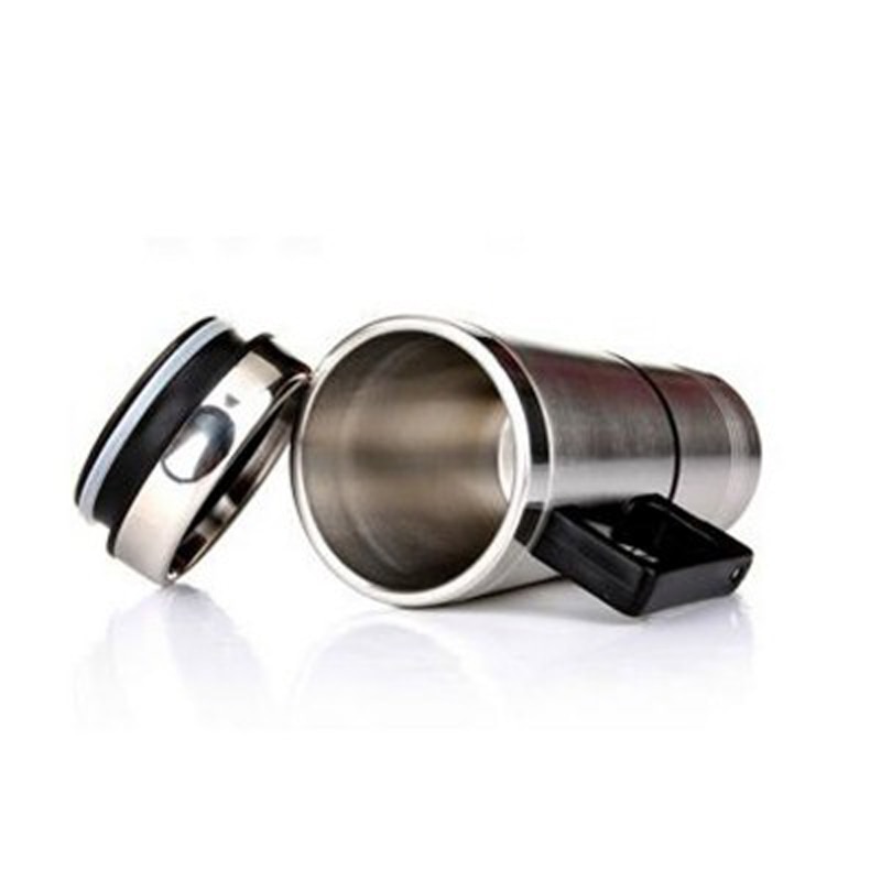 12 v 300 ml Auto Cup Fles Melk Koffie Thee Boiler Warm Cup Roestvrijstalen Verwarmde Metalen Verwarming Fles voor Reizen Campin