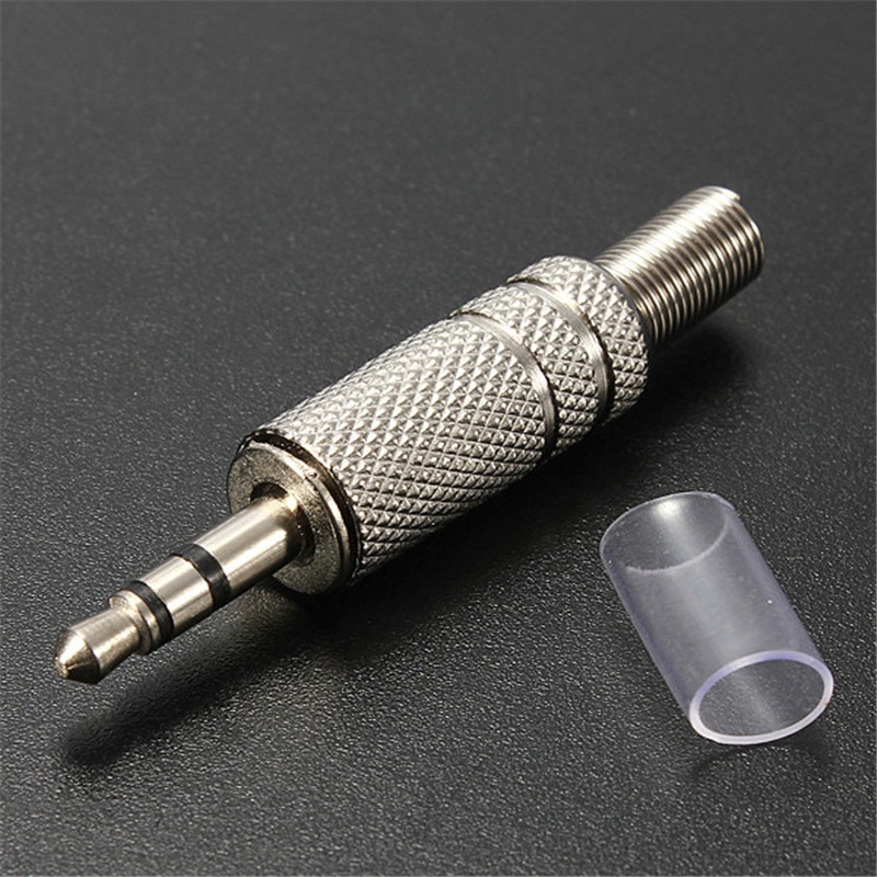 2Pcs Replacement 3.5mm 3 Pole Male Repair Headphones Audio Jack Plug Connector Soldering For Most Earphone Jack