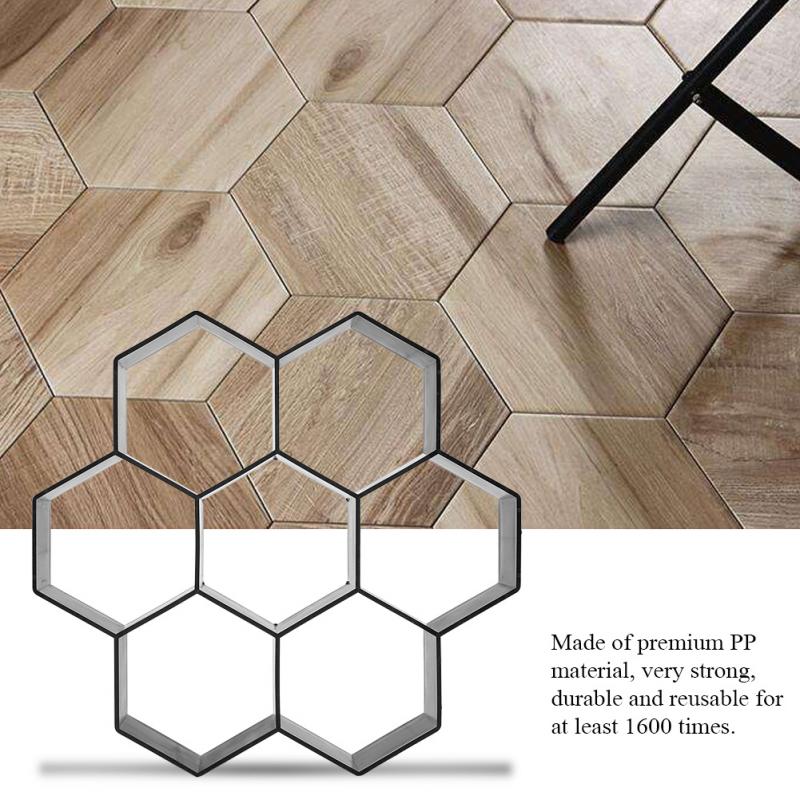 Agyvvt Hexagon Vorm Plastic Mal Cement Bestrating Baksteen Diy Tuinieren Steen Bakstenen Lopen Bestrating Beton Mallen Tuingereedschap