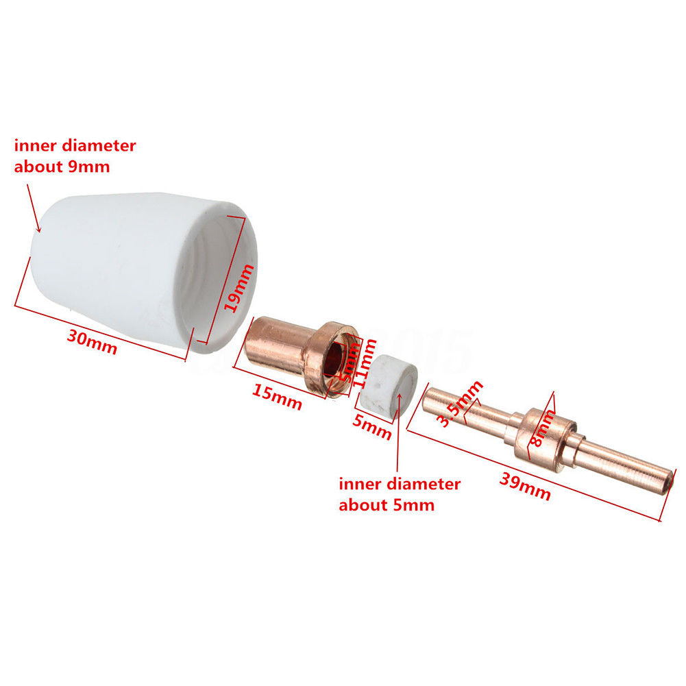 Kit De Consommables Pour Poste à Plasma Berlan BPS40/CUT30 - Électrodes Et Pointes Neuves En Cuivre/céramique