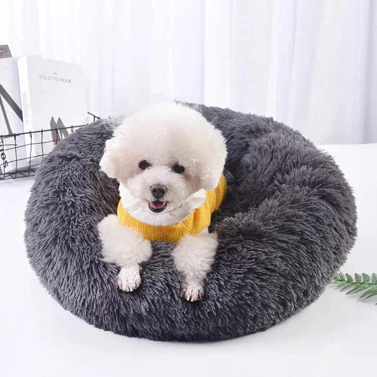 Cama larga de felpa para gatos, cojín relajante para gatos, caseta para perros grande, súper suave, esponjosa y cómoda.: 1 / 50cm