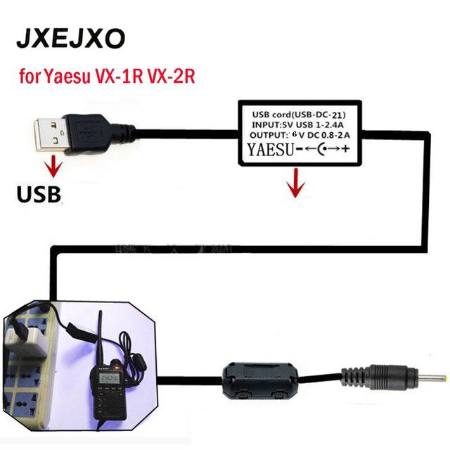 Usb-oplader kabeloplader til yaesu vx -1r vx -2r vx -3r batterioplader til yaesu walkie talkie