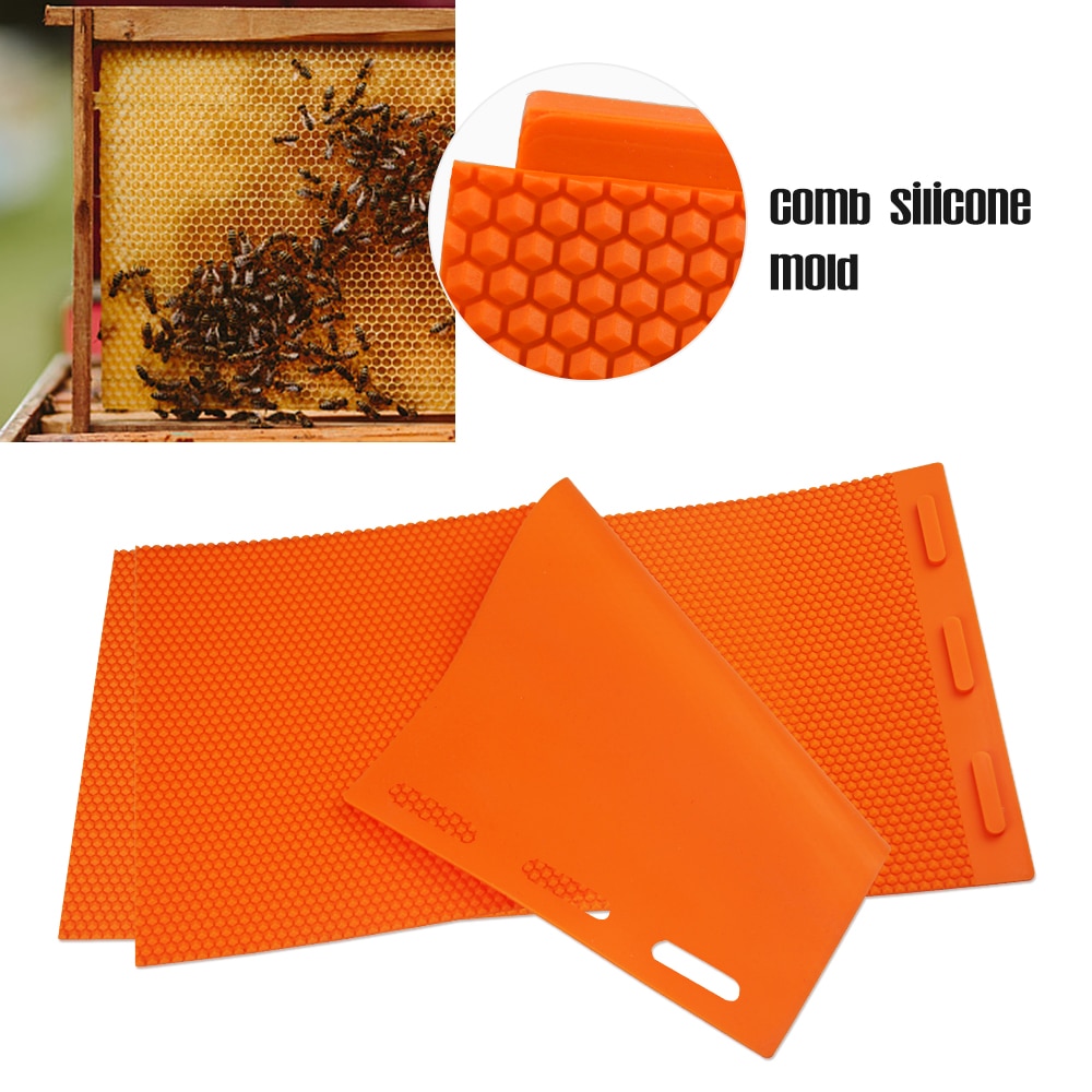 2PCS | Rubber Beeswax Press Sheet Mould Foundation Beekeeping Equipment Bee Hive Basis Press Sheet Mould Tools