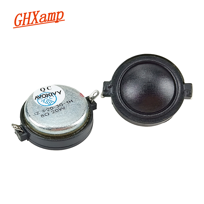 GHXAMP 1 inch Neodymium Tweeter Zijde Film Duidelijke Gladde Speaker Treble Multimedia auto speaker 8ohm 20W 2 STUKS