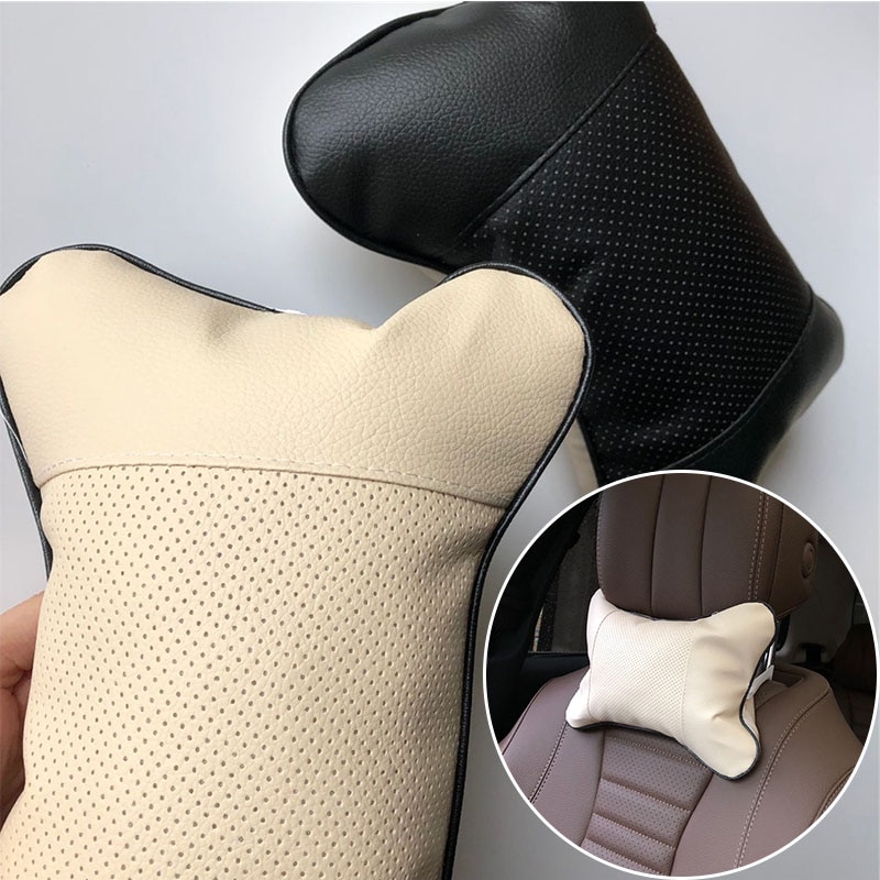 2pcs Car neck pillows universal headrest case for Porsche 911 918 Cayenne Macan Panamera Cayman Carrera Boxster