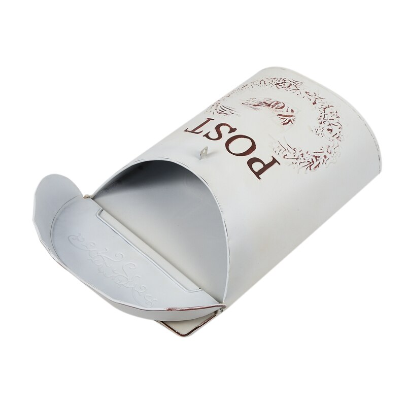 -Post Box Post Shabby Blue Bird Post Box Vintage Country House(White)