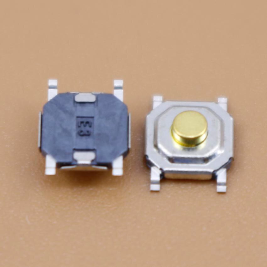 YuXi 1PCS/LOT 4 * 4 * 2.0MM SMD Tact Switch brass button / copper head 4x4x2