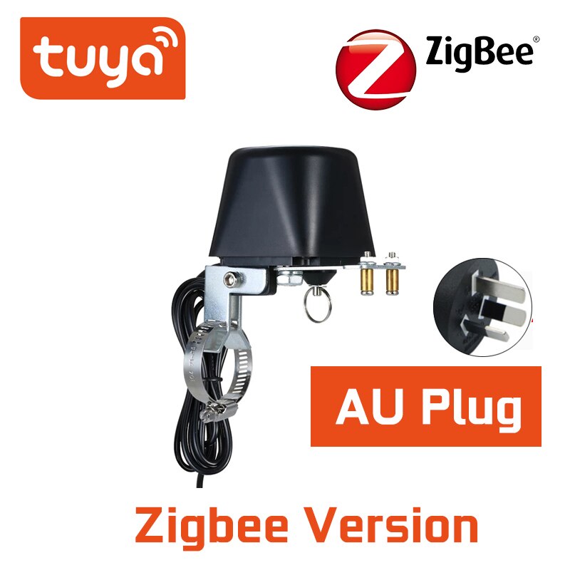 Tuya gas vattenventil zigbee trådlös kontroll smart hemautomation kontrollventil gassäkerhetsstöd alexa google assistant: Zigbee au plugg