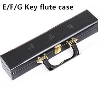 Topklasse 2- sektions fløjtetaske til beskyttelse dizi let at bære højkvalitets pu fløjtetaske træ flauta tilbehør: Sort farve efg