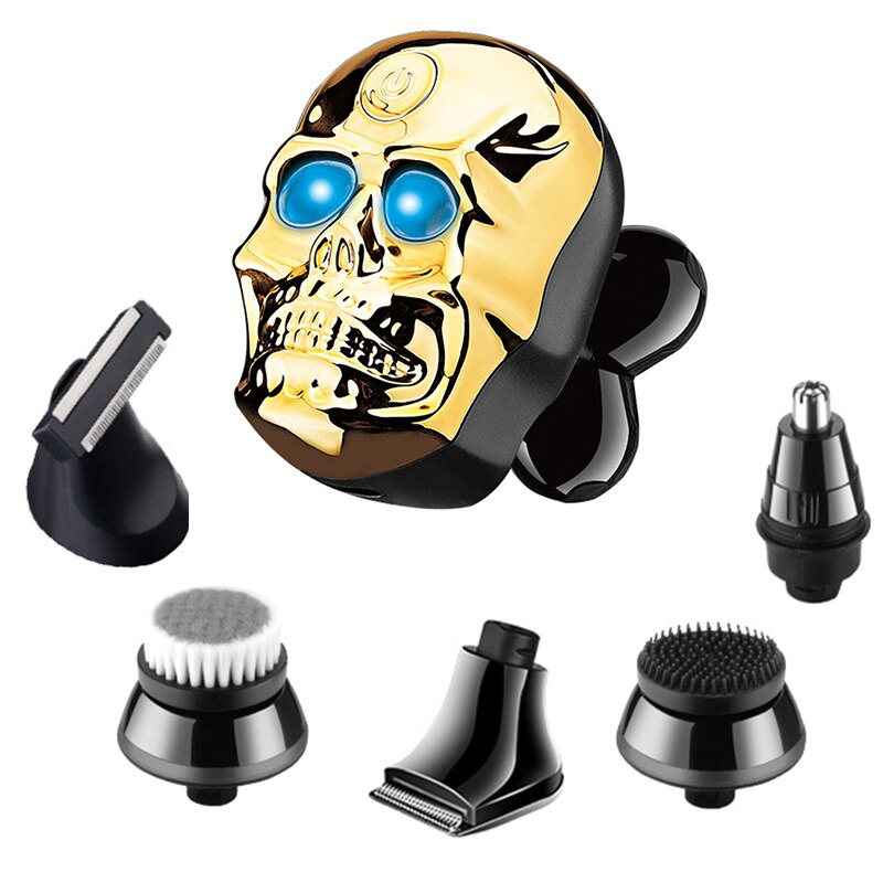 Men's 6in1 set wet dry shaving machine electric shaver rechargeable electric razor beard facial grooming kit