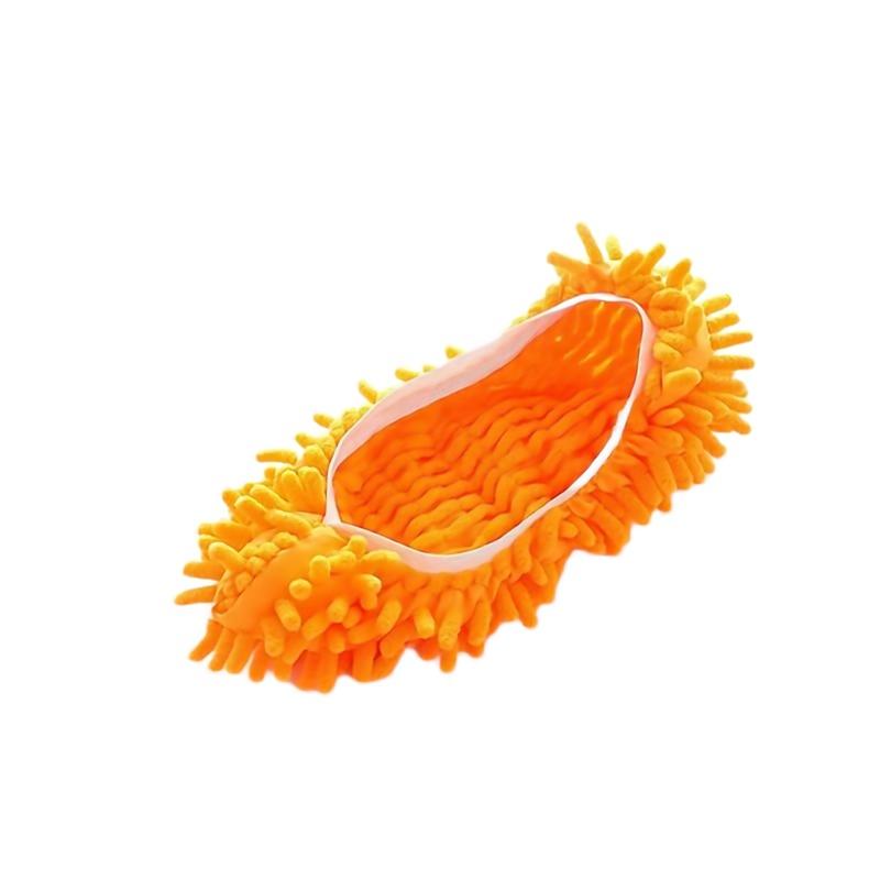 Chenille Stof Mop Slippers Thuis Vloerreiniging Dweilen Schoenen Wateropname Voetsokken Mop Caps Multifunctionele schoonmaakschoenen: orange