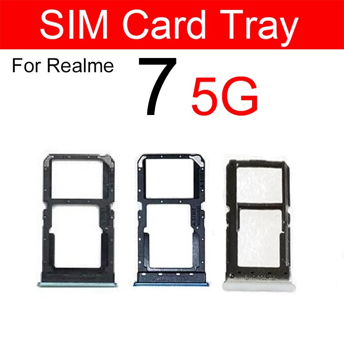 SIM Card Tray For OPPO Realme 7 5G 7 Pro 7i Sim Card Slot Tray Holder Adapter Replacement Parts