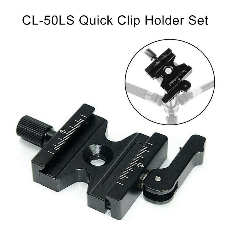 CL-50LS Quick Release Clamp with Adjustable Lever 1/4-3/8 Inch Screw Hole for Arca Swiss HJ55